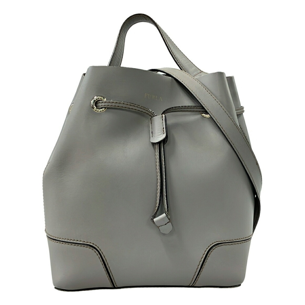 Furla Drawstring Bucket Shoulder Bag Crossbody Blue